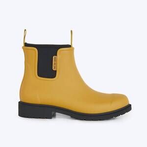NEW MERRY PEOPLE women's bobbi ankle boot in mustard yellow & black